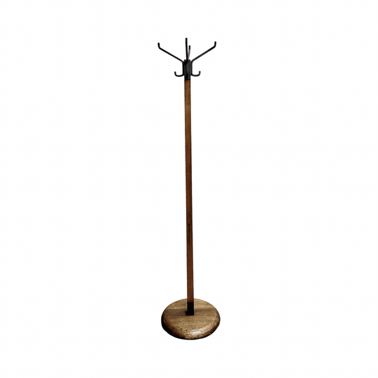 Vintage Industrial Solid Oak Hat Rack And Coat Stand