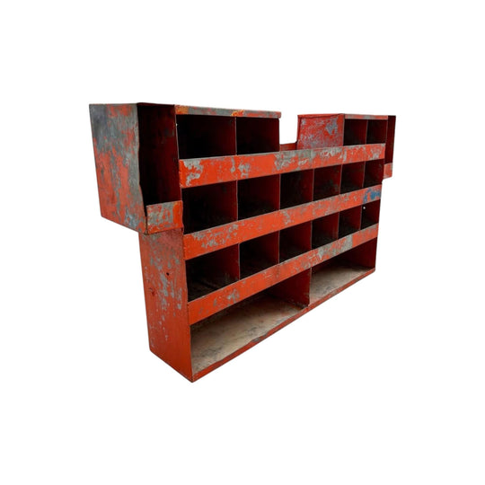 Vintage Industrial US Post Office Shelving Unit