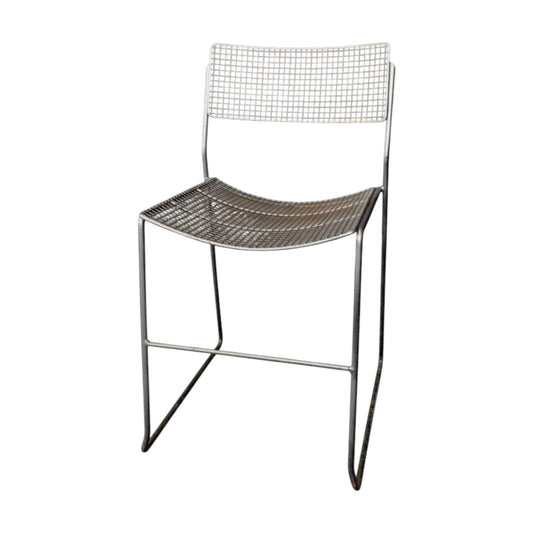 Vintage Industrial Wire Mesh Chair | Steel Mesh and Tubular Frame | Bazaa | Designer, Vintage and Antique Furniture