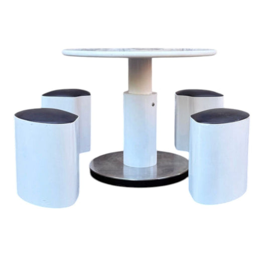 Vintage Italian dining set retractable to a coffee table