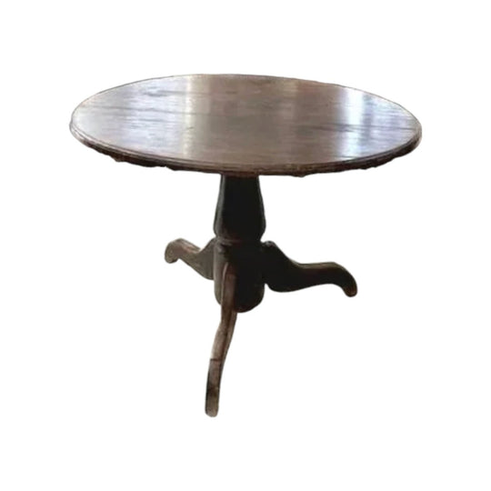 VINTAGE JAVA TEAK ROUND  SMALL TABLE