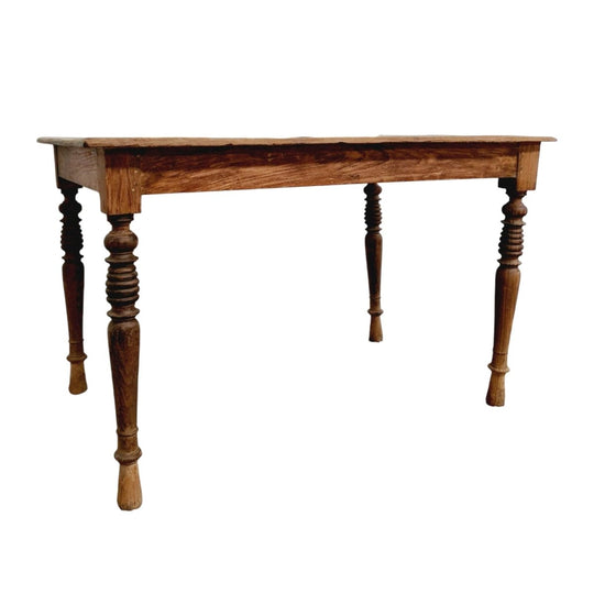 Vintage Javanese Rustic Farmhouse Table 1 Draw - Natural