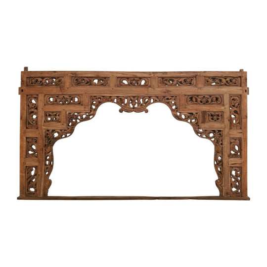 Vintage Light Brown Teak Bedhead Wall Panel -  RARE FIND