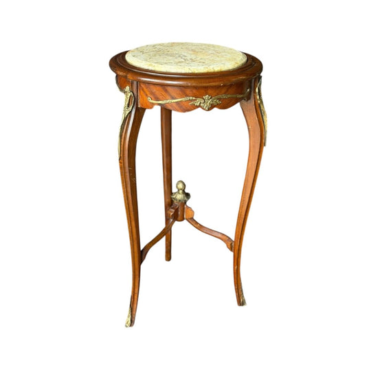 Vintage Louis XV Style Marble Top Occasional Table