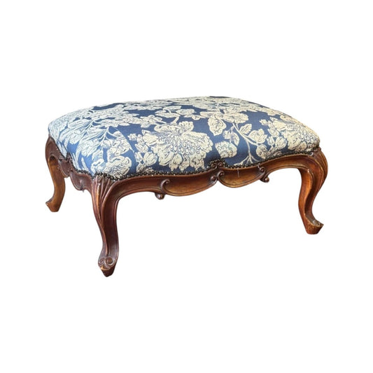 Vintage Louis XV Style Walnut Footstool | Bazaa | Designer, Vintage and Antique Furniture