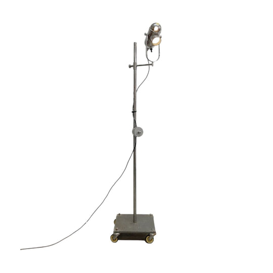 Vintage Mid 20th Century Chrome Medical Chiron Bullseye Floor Standard Lamp