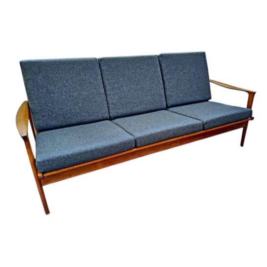 Vintage Mid-Century Modern, Parker 3 Seater Sofa, Teak frame