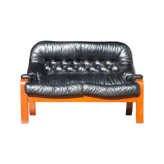 Vintage Mid-Century Sofa in Howe Leather – Attributed Style of Danish Delux