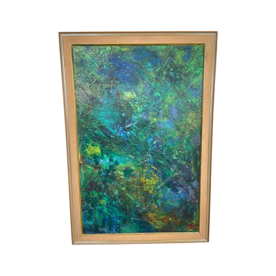 Vintage mixed media textured art work - c1968