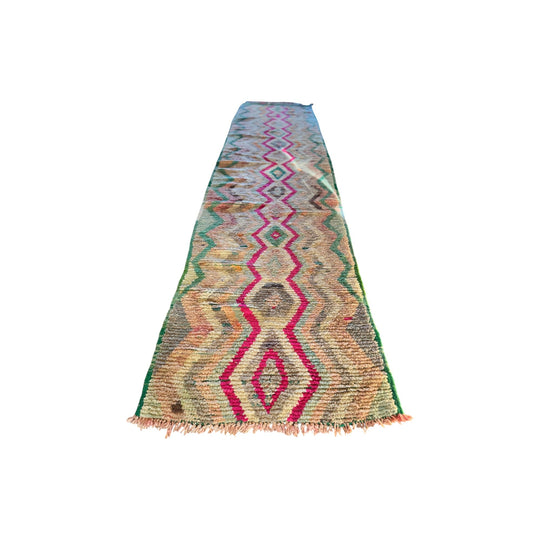 Vintage Moroccan Berber Runner – Boujad, c. 1960s–1970s