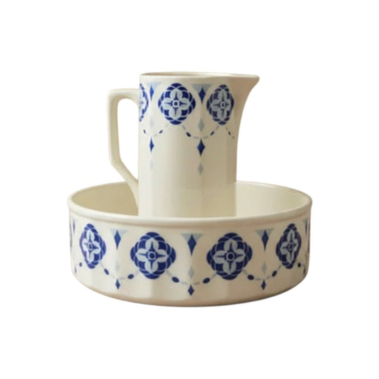 Vintage Moulin Des Loups & Hamage Ceramic Toilet Set | French Antique Washstand