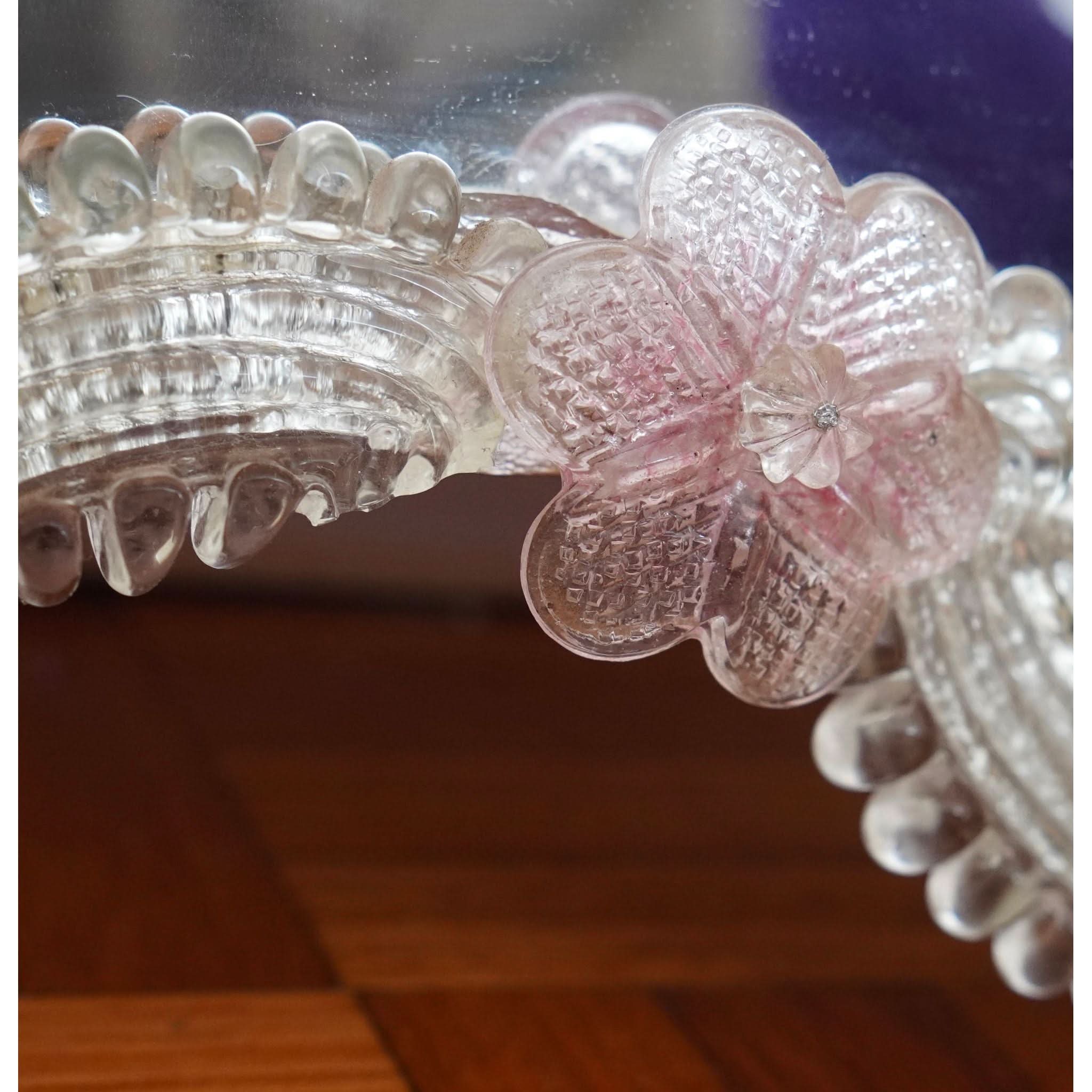 Vintage Murano Venetian Floral Mirror | Bazaa | Designer, Vintage and Antique Furniture