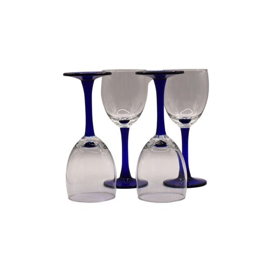 Vintage "Neptune" Cristal D'Arques-durand. Wine Glass. Set of 4