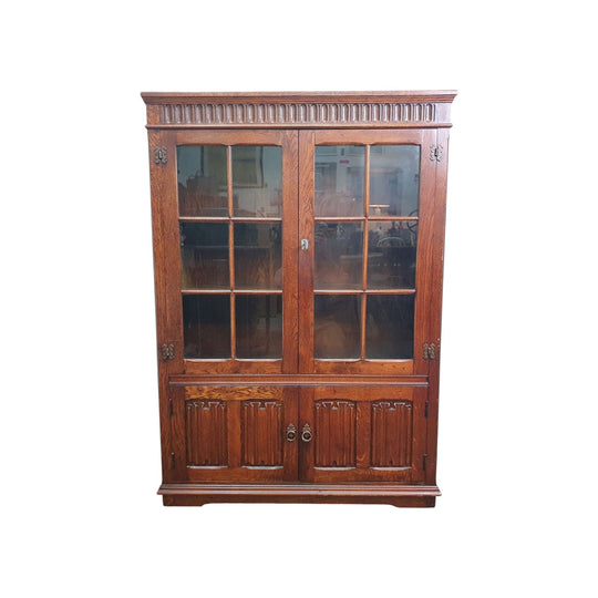 Vintage Oak Display Cabinet