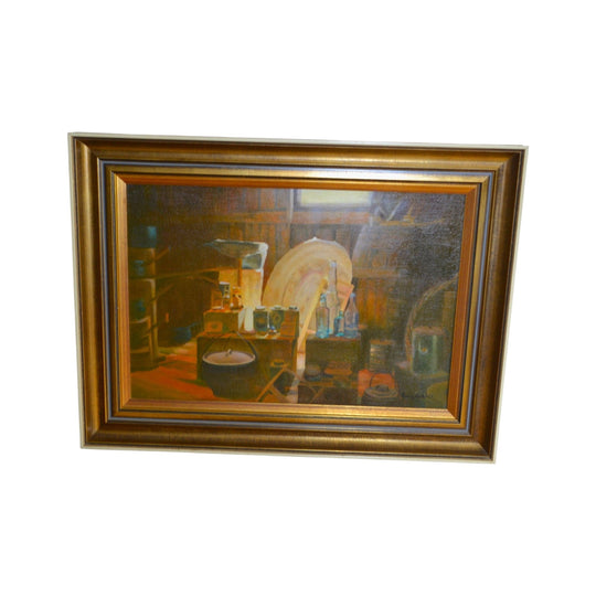 Vintage oil painting still life by Mary Hulbert