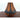 Detail of textured plaster lamp base with orange and black finish.