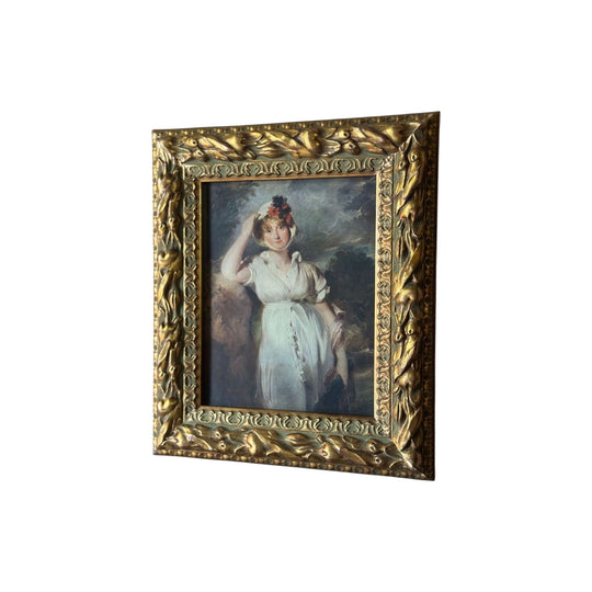 Vintage Ornate Gilt Framed Print of "Caroline of Brunswick, Queen of George IV."