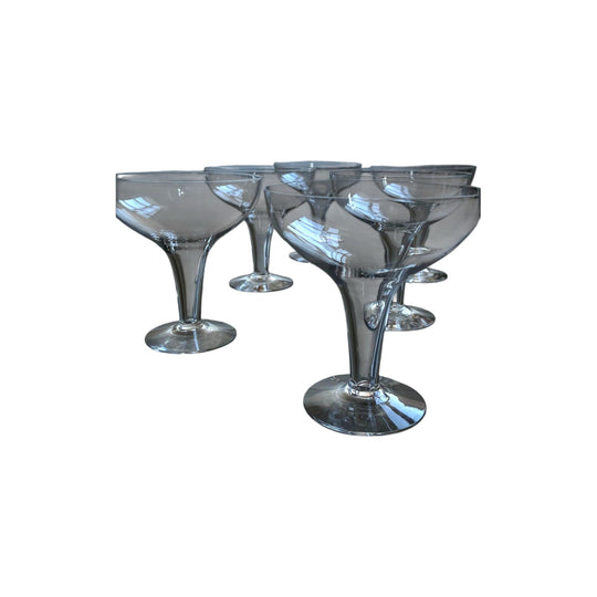 VINTAGE ORREFORS CHAMPAGNES SET OF SIX