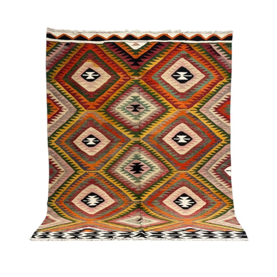 Vintage Oushak Esme Kilim Rug
