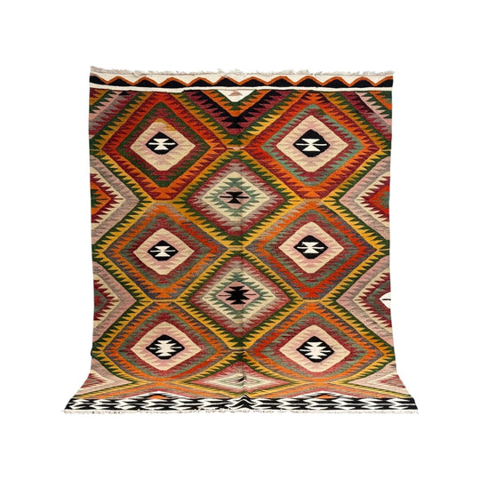 Vintage Oushak Esme Kilim Rug