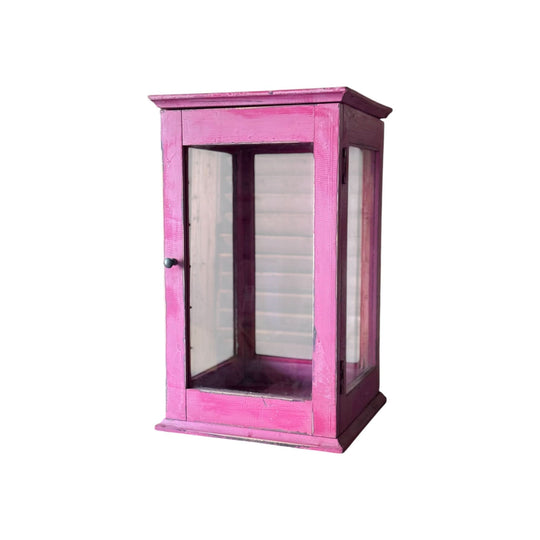 Vintage Painted Glass Display Case