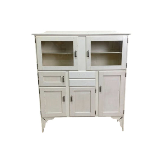 Vintage Painted Off-White Kitchen Dresser