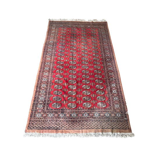 Vintage Pakistani Bokhara Handknotted Woollen Carpet