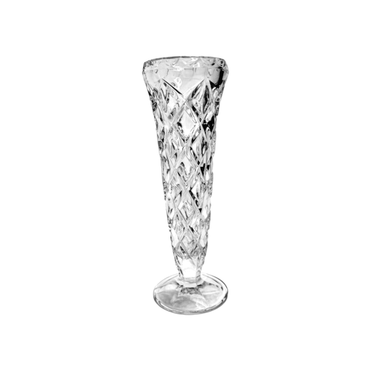Vintage pressed glass bud vase