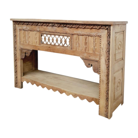 VINTAGE Recycled Indian Console Table Natural - Eco Village Collection