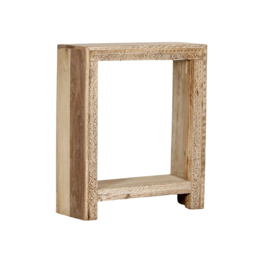 VINTAGE Recycled Wood Indian Console Hallway Table Raw - Eco Village Collection
