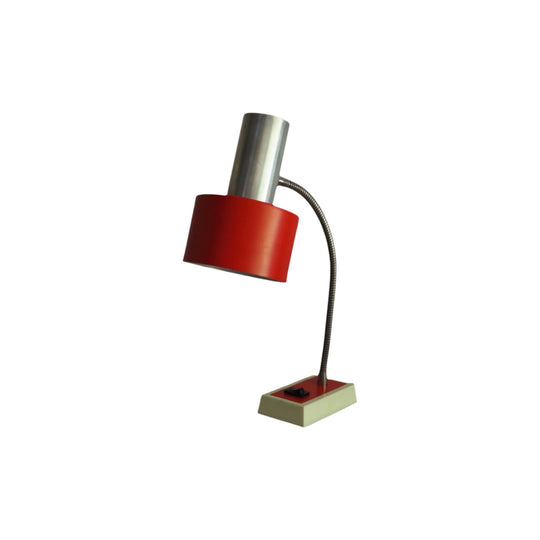Vintage Red & Chrome Desk Lamp