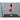 Reverse view showing the open upper red shade and circular chrome base.