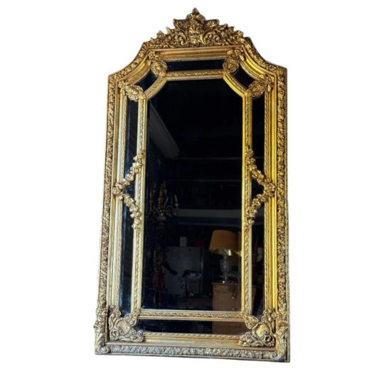 Vintage Rococo Revival Giltwood Mirror