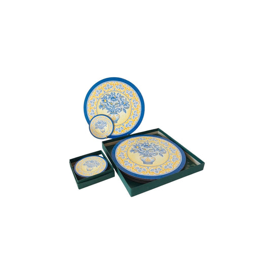 Vintage Round Placemats Seville Placemats  and coasters in Set of 6 / Jason Placemats and Coasters / Coastal style coasters and placemats