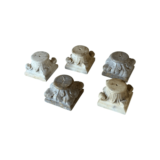 Vintage Salvaged Marble Capitals - 2 Sizes