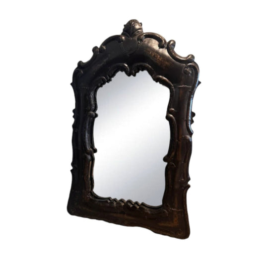 Vintage Sculptural Metal Wall Mirror