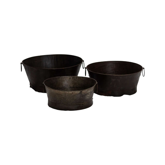 Vintage Shallow Metal Bucket