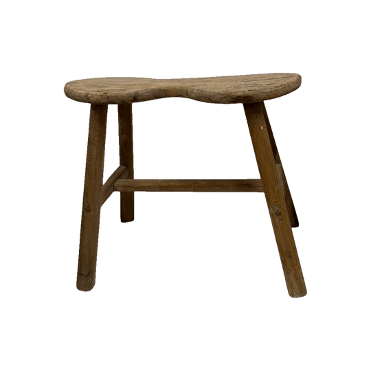 Vintage Shaped Elm Bench