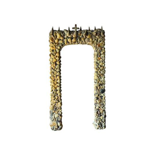 Vintage Shell Encrusted Freestanding Alter Frame