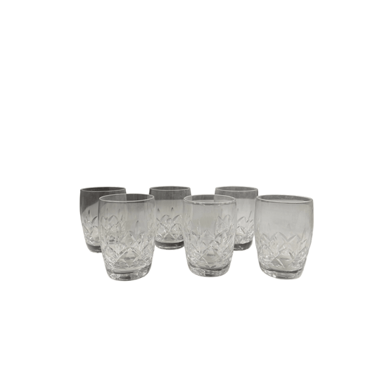 Vintage Small Crystal Glasses - Set of 6