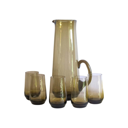 Vintage Smokey Brown Water Set