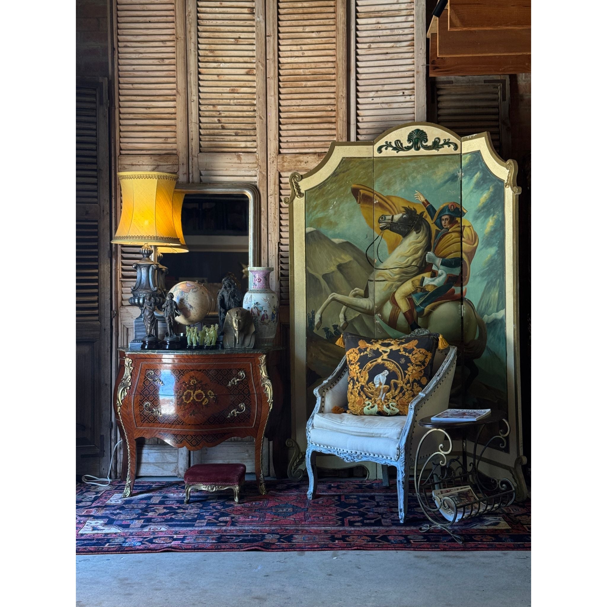 Vintage Spelter Figure of Rembrandt on Turned Timber Base | Bazaa | Designer, Vintage and Antique Furniture