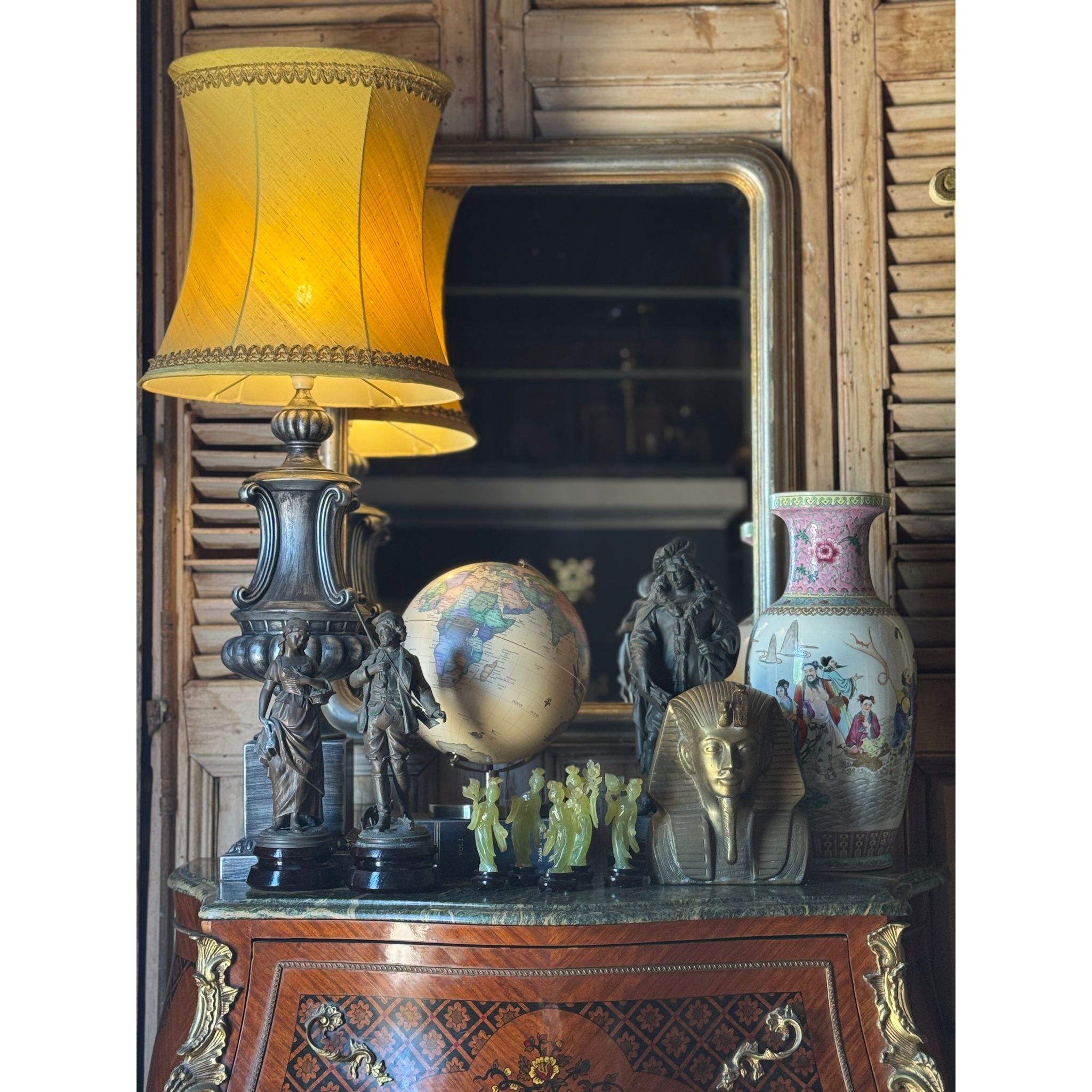 Vintage Spelter Figure of Rembrandt on Turned Timber Base | Bazaa | Designer, Vintage and Antique Furniture