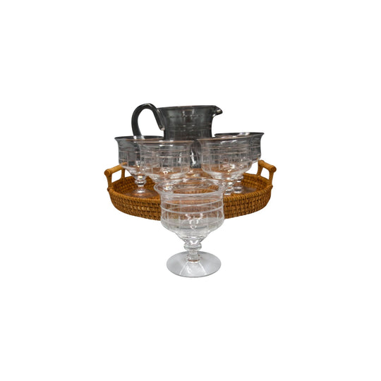 Vintage Stuart Crystal Jug and Glasses