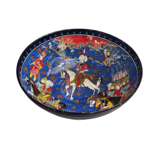 Vintage Turkish Hand-Painted Kütahya Bowl
