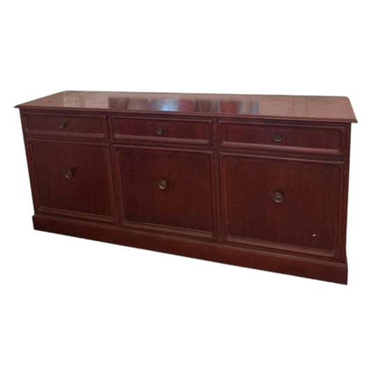 Vintage Walnut Buffet Sideboard 1972 Mid Century Restored By Parker