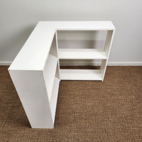 Vintage White Corner Bookcase | Bazaa | Designer, Vintage and Antique Furniture