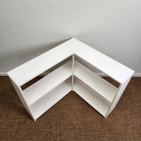 Vintage White Corner Bookcase | Bazaa | Designer, Vintage and Antique Furniture