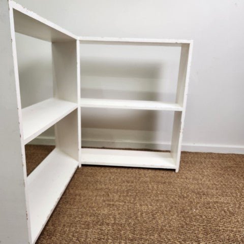 Vintage White Corner Bookcase | Bazaa | Designer, Vintage and Antique Furniture