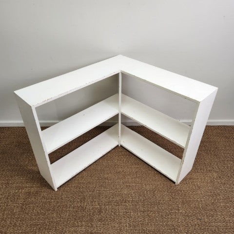 Vintage White Corner Bookcase | Bazaa | Designer, Vintage and Antique Furniture